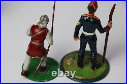 Lot of 6 Vintage SERIES 77 Metal Military/Soldier MOUNTED Toy Figures