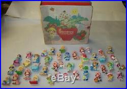 Lot of Vintage Strawberry Shortcake Miniature Mini Figures Toys with Case Carrier