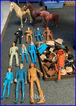 Lot of Vtg Best of the West Action Figures Louis Marx Toys Horses Accessories