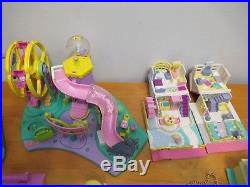 Lot vtg BLUEBIRD Polly POCKET compact playset figure doll house toy 1990's