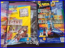Lot x17 Vintage Marvel 90s X-Men Action Figures Toy Biz Spiderman cardbacks Fan