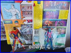 Lot x17 Vintage Marvel 90s X-Men Action Figures Toy Biz Spiderman cardbacks Fan