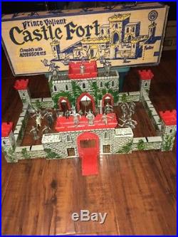 Louis Marx Co. Prince Valiant Castle Fort Playset 4706 With Box & Figures