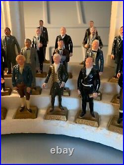 MARX 1960's Set of United States #1-36 Presidents 35 Mini Figures withDisplay