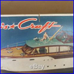MARX Large Chris Craft model, with 60mm figures, 1960's
