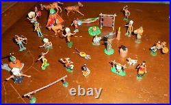 MARX MINIATURE CIVIL WAR 32mm PLAY SET FIGURES 1960 ERA (57) & INDIANS(31)