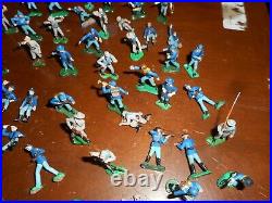 MARX MINIATURE CIVIL WAR 32mm PLAY SET FIGURES 1960 ERA (57) & INDIANS(31)