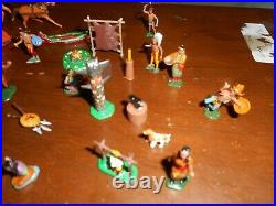 MARX MINIATURE CIVIL WAR 32mm PLAY SET FIGURES 1960 ERA (57) & INDIANS(31)