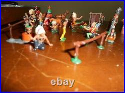 MARX MINIATURE CIVIL WAR 32mm PLAY SET FIGURES 1960 ERA (57) & INDIANS(31)