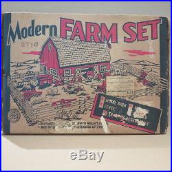 MARX Modern Farm #2710 with60mm figures, MIB, 1955