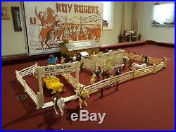 MARX ROY ROGERS RANCH PLAYSET WITH BOX and LARGE QUANTITY OF FIGURES