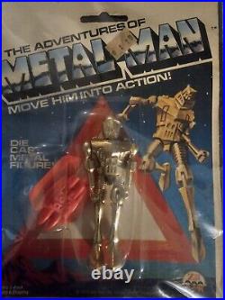 METAL MAN Questar Robot Jet Pack 1979 ZEE TOYS NEW SEALED Vintage Toy