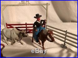 Manoil J&M Ranch Set Cowboy Lead Western Figures 13 pieces