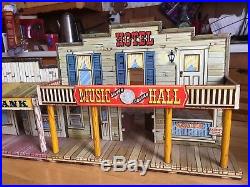Marx 1950s ROY ROGERS MINERAL CITY PLAYSET with ORIGINAL BOX & FIGURES