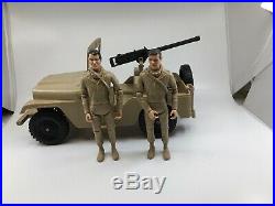 Marx 1967 Rat Patrol Jeep And 2 Figures Super Rare