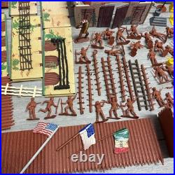 Marx 1995 Davy Crockett the Alamo Play Set with Figures, Cannons, Nearly Complete