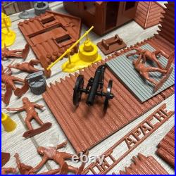 Marx 1995 Davy Crockett the Alamo Play Set with Figures, Cannons, Nearly Complete