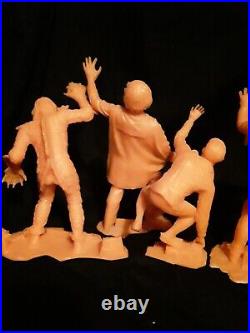 Marx 6 inch plastic figures monsters orange