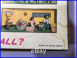 Marx Fairykins triple play set gift box with miniature plastic fairytale figures