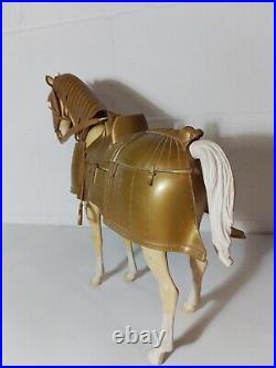 Marx Golden Knight With Horse Sir Gordon And Horse Bravo. Vintage MCM 50s 60s