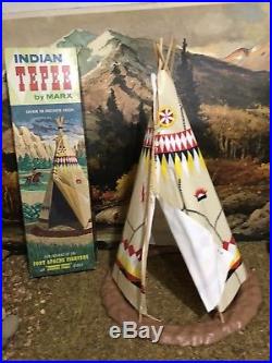 Marx Indian Tepee, Johnny West, 1867 First Issue Action Figure With Box 1960s