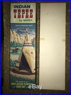 Marx Indian Tepee, Johnny West, 1867 First Issue Action Figure With Box 1960s