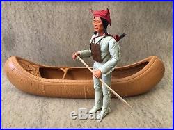 Marx Johnny West Canoe Rare UK Only / Chief Cherokee Indian U. K. Figure