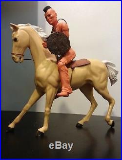 Marx Johnny West Figures Indian Fighting Eagle And Horse Flame palemino