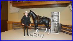 Marx Johnny West custom John Wayne THE SHOOTIST figure, and horse, 1/6 12
