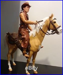 Marx Johnny West figure and horse Thunderbolt with Johnny's box