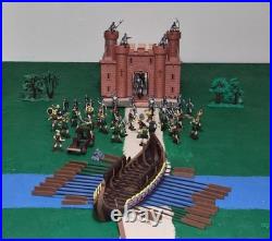 Marx Knights & Vikings, Castle, Ship, D&D, Diorama, Hand Painted Figurine Lot