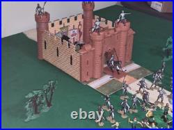 Marx Knights & Vikings, Castle, Ship, D&D, Diorama, Hand Painted Figurine Lot