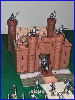 Marx Knights & Vikings, Castle, Ship, D&D, Diorama, Hand Painted Figurine Lot