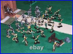 Marx Knights & Vikings, Castle, Ship, D&D, Diorama, Hand Painted Figurine Lot
