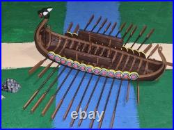 Marx Knights & Vikings, Castle, Ship, D&D, Diorama, Hand Painted Figurine Lot