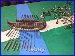 Marx Knights & Vikings, Castle, Ship, D&D, Diorama, Hand Painted Figurine Lot