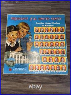 Marx President Figures 36 Pieces Washington to Eisenhower Unpainted