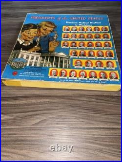 Marx President Figures 36 Pieces Washington to Eisenhower Unpainted