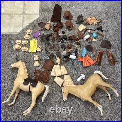 Marx Toy Lot 1960s Johnny West Vintage Horse Figures Accessories Outfit