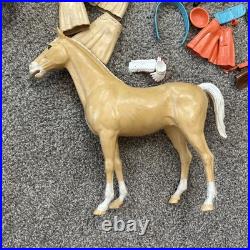 Marx Toy Lot 1960s Johnny West Vintage Horse Figures Accessories Outfit