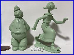 Marx green plastic dime store figures newspaper comic strip characters Popeye