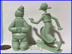 Marx green plastic dime store figures newspaper comic strip characters Popeye