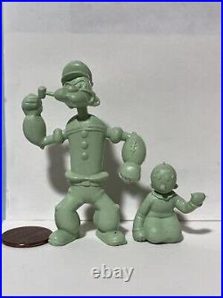 Marx green plastic dime store figures newspaper comic strip characters Popeye