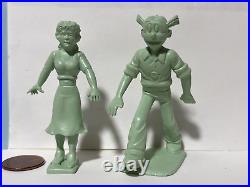 Marx green plastic dime store figures newspaper comic strip characters Popeye