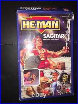 Mattel NEW ADVENTURES of HE MAN Sagitar COMPLETE with box MOTU toy! Vintage 1990