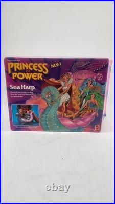 Mattel Princess Of Power Sea Harp Vehicle Parts with Box and 2 figures VTG HTF