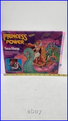 Mattel Princess Of Power Sea Harp Vehicle Parts with Box and 2 figures VTG HTF