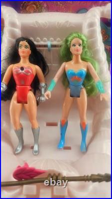 Mattel Princess Of Power Sea Harp Vehicle Parts with Box and 2 figures VTG HTF