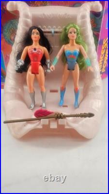 Mattel Princess Of Power Sea Harp Vehicle Parts with Box and 2 figures VTG HTF