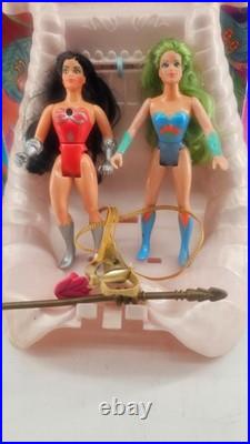 Mattel Princess Of Power Sea Harp Vehicle Parts with Box and 2 figures VTG HTF